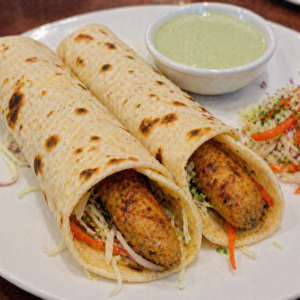 chicken seekh kebab rolls