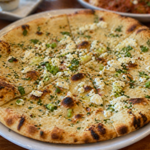goat cheese & scallion naan